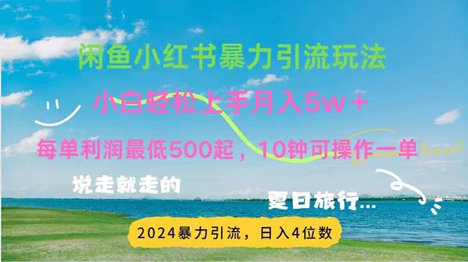 （11650期）2024暑假赚钱项目小红书咸鱼暴力引流，简单无脑操作，每单利润500+，…-悟空聊项目