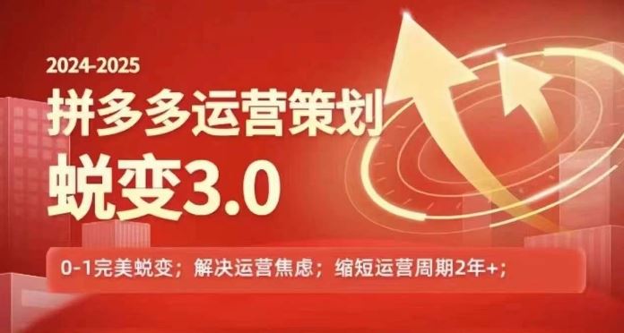 2024-2025拼多多运营策略蜕变3.0，0~1完美蜕变，解决信息焦虑-悟空聊项目