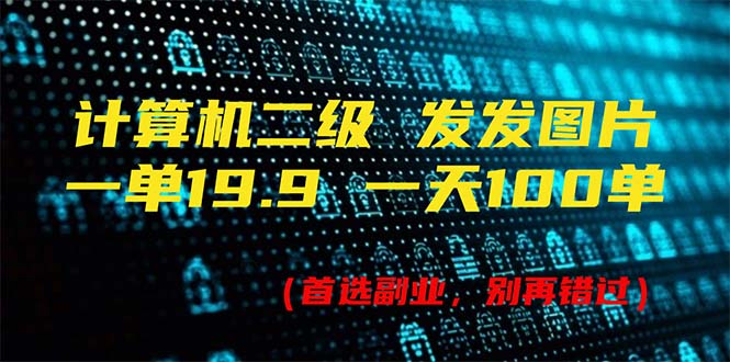 （11715期）计算机二级，一单19.9 一天能出100单，每天只需发发图片（附518G资料）-悟空聊项目