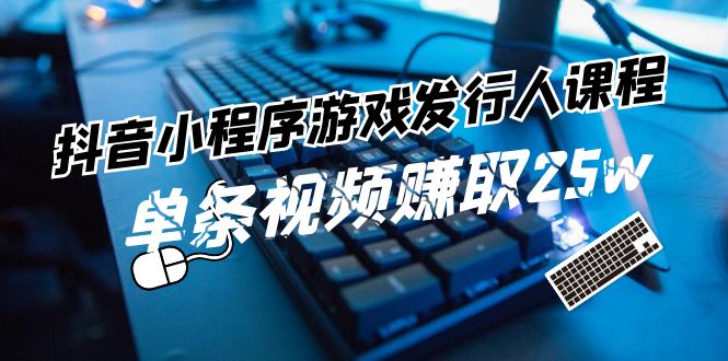 抖音小程序游戏发行人课程：带你玩转游戏任务变现，单条视频赚取25w-悟空聊项目