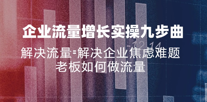 （11822期）企业流量增长实战九步曲，解决流量=解决企业焦虑难题，老板如何做流量-悟空聊项目