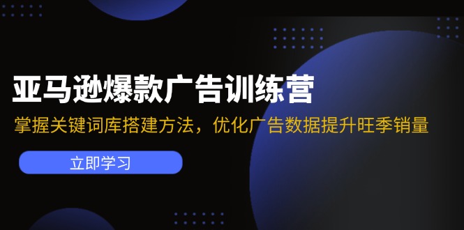 （11858期）亚马逊爆款广告训练营：掌握关键词库搭建方法，优化广告数据提升旺季销量-悟空聊项目