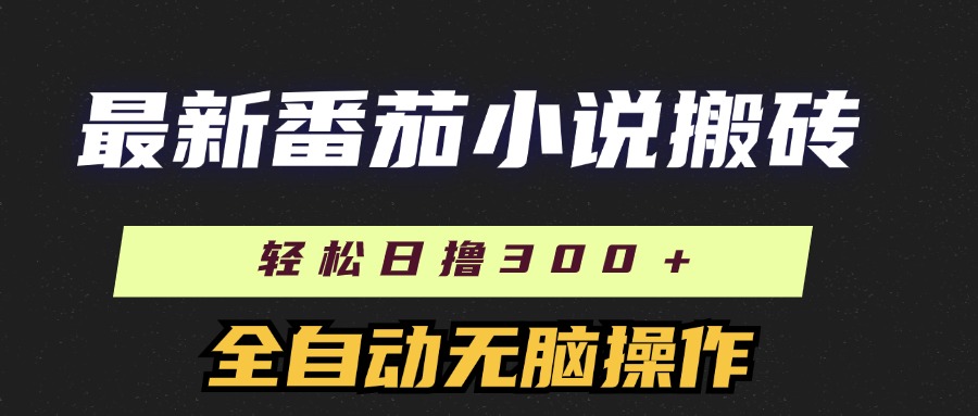 （11904期）最新番茄小说搬砖，日撸300＋！全自动操作，可矩阵放大-悟空聊项目
