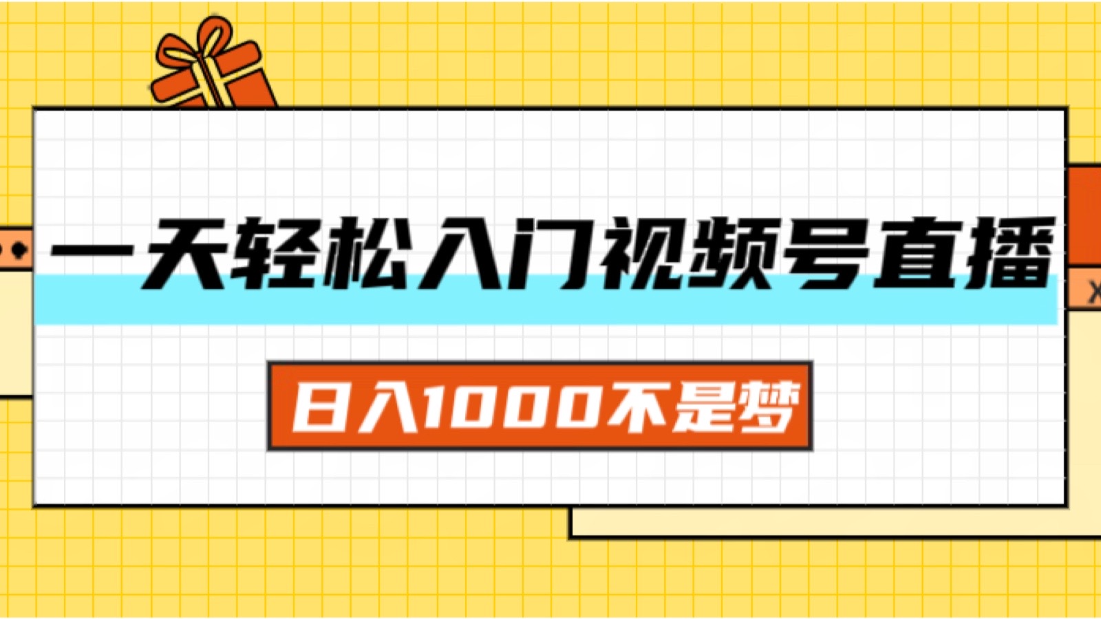 （11906期）一天入门视频号直播带货，日入1000不是梦-悟空聊项目