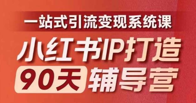 小红书IP打造90天辅导营(第十期)​内容全面升级，一站式引流变现系统课-悟空聊项目