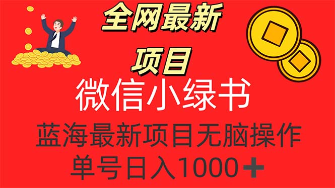 （12163期）全网最新项目，微信小绿书，做第一批吃肉的人，一天十几分钟，无脑单号…-悟空聊项目