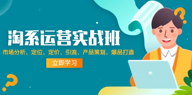 （12186期）淘系运营实战班：市场分析、定位、定价、引流、产品策划，爆品打造-悟空聊项目