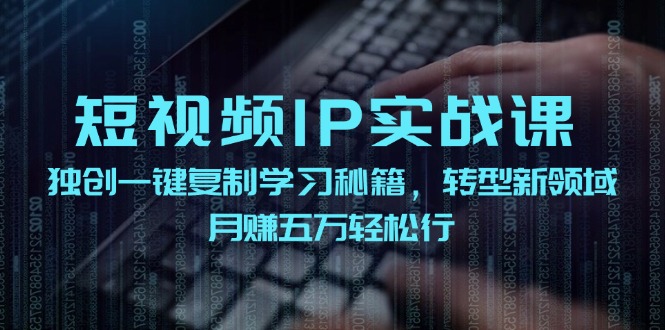 短视频IP实战课，独创一键复制学习秘籍，转战新领域，月赚五万轻松行-悟空聊项目