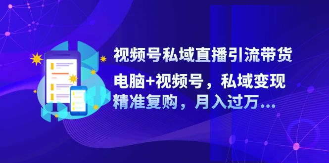 （12249期）视频号私域直播引流带货：电脑+视频号，私域变现，精准复购，月入过万…-悟空聊项目