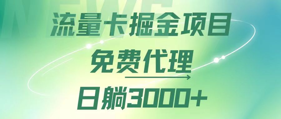 （12321期）流量卡掘金代理，日躺赚3000+，变现暴力，多种推广途径-悟空聊项目