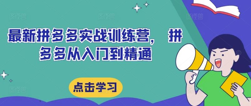 最新拼多多实战训练营， 拼多多从入门到精通-悟空聊项目