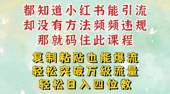 小红书靠复制粘贴一周突破万级流量池干货，以减肥为例，每天稳定引流变现四位数【揭秘】-悟空聊项目