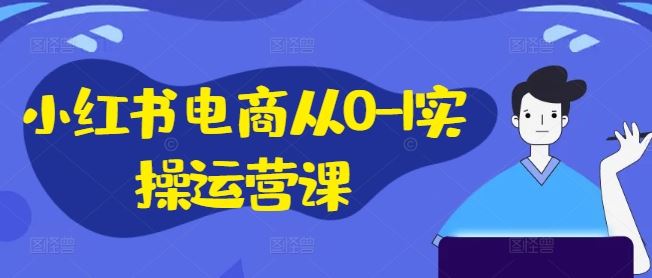 小红书电商从0-1实操运营课，小红书手机实操小红书/IP和私域课/小红书电商电脑实操板块等-悟空聊项目