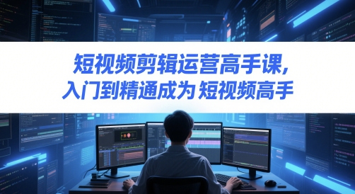 短视频剪辑运营高手课，入门到精通成为短视频高手-悟空聊项目
