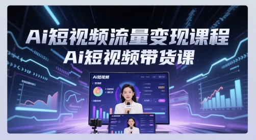 Ai短视频流量变现课程，Ai短视频带货课-悟空聊项目