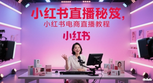 小红书直播秘笈，小红书电商直播教程-悟空聊项目