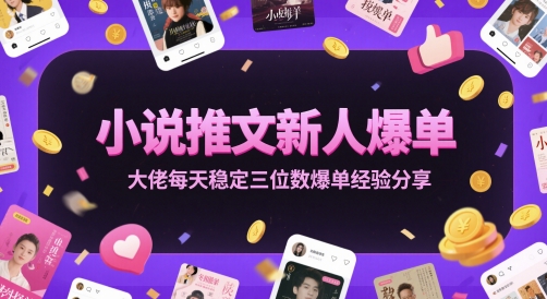 小说推文新人爆单大佬每天稳定三位数爆单经验分享-悟空聊项目