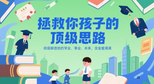 付费文章：拯救你孩子的顶级思路，彻底聊透他的学业、事业、未来，含金量满满-悟空聊项目