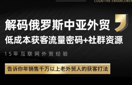 俄罗斯中亚外贸低成本获客流-悟空聊项目