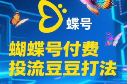 渔财老师·2025蝴蝶号付费投流豆豆打法-悟空聊项目