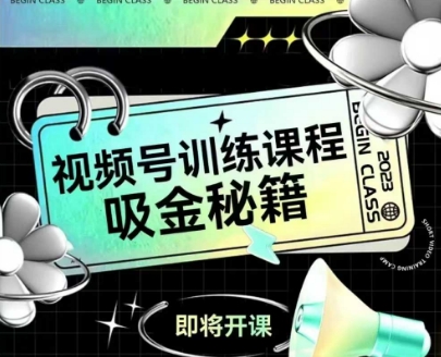 如何做好视频号，视频号训练课程，吸金秘籍-悟空聊项目