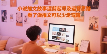 小说推文故事混剪起号及运营思路，看了做推文可以少走弯路-悟空聊项目