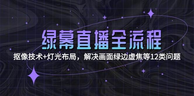 绿幕直播全流程：抠像技术+灯光布局，解决画面绿边虚焦等12类问题-悟空聊项目