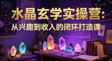 水晶玄学实操营：从兴趣到收入的闭环打造课-悟空聊项目