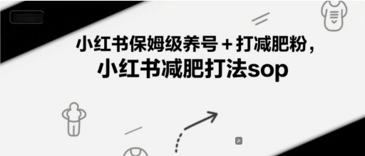 小红书保姆级养号+打减肥粉，小红书减肥打法sop-悟空聊项目