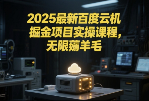 2025最新百度云机掘金项目实操课程单窗口保底5-10元月收益单窗口150+【揭秘】-悟空聊项目