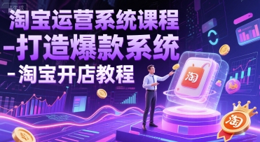 淘宝运营系统课程-打造爆款系统-淘宝开店教程-悟空聊项目