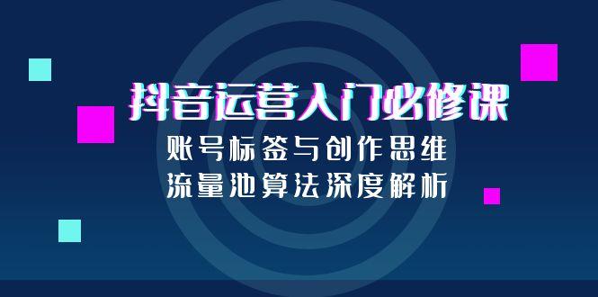 抖音运营入门必修课，账号标签与创作思维，流量池算法深度解析-悟空聊项目