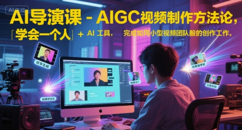 AI导演课-AIGC视频制作方法论，学会一个人+AI工具，完成如同小型视频团队般的创作工作，实现导演梦-悟空聊项目