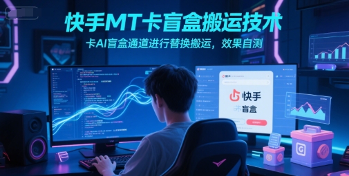 快手MT卡盲盒搬运技术，卡AI盲盒通道进行替换搬运，效果自测-悟空聊项目
