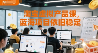 淘宝虚拟产品课，蓝海项目依旧稳定-悟空聊项目