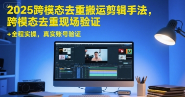 2025跨模态去重搬运剪辑手法，跨模态去重现场验证 +全程实操，真实账号验证-悟空聊项目