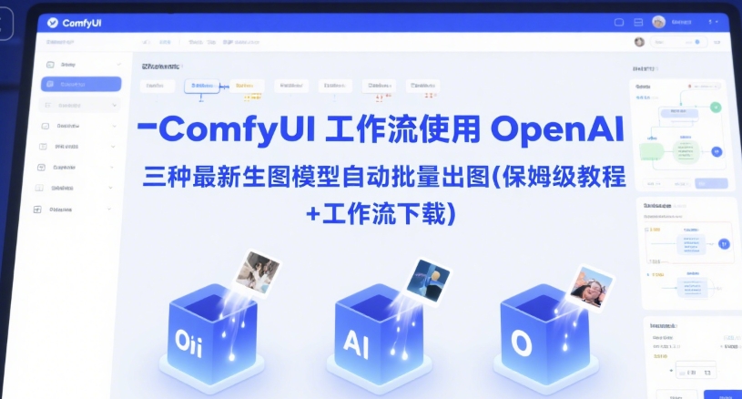 ComfyUI 工作流使用 OpenAI 三种最新生图模型自动批量出图(保姆级教程+工作流下载)-悟空聊项目