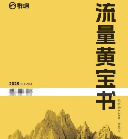 群响流量黄宝书25-29期，群响内部私享资料非卖品-悟空聊项目