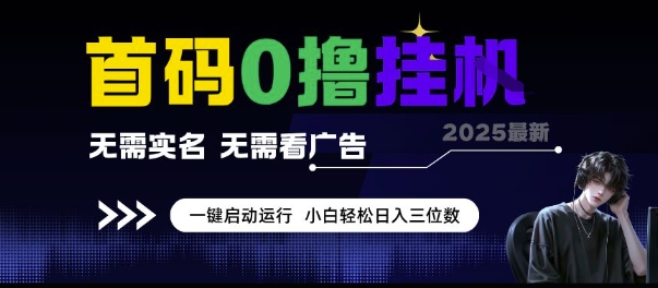 首码0撸挂G项目，无需实名无需看广告 一键启动运行，小白轻松日入三位数【揭秘】-悟空聊项目