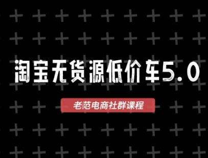 淘宝无货源2025VIP教程，​最新的淘宝无货源课程，1688代发，蓝海选品，零成本创业首选-悟空聊项目