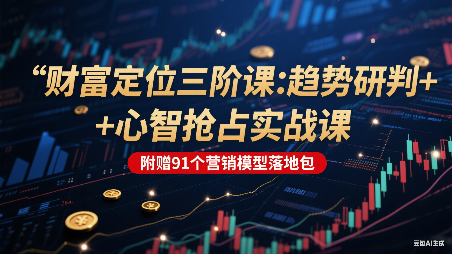 财富定位三阶：趋势研判 + 心智抢占实战课，附赠91个营销模型落地包-悟空聊项目