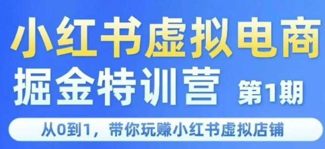 小红书虚拟电商掘金特训营第1期，从0到1，带你玩转小红书虚拟店铺-悟空聊项目