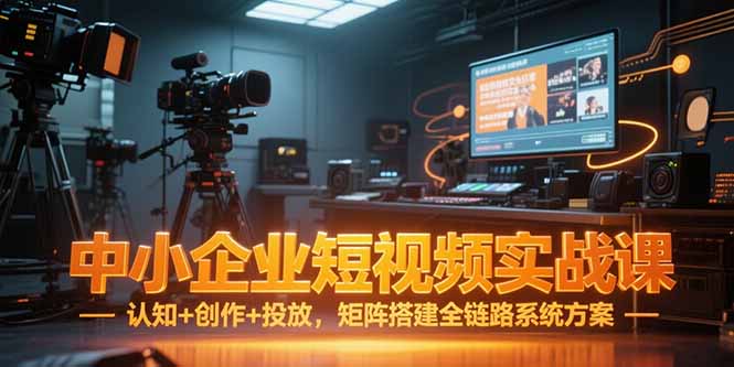 中小企业短视频实战课，认知+创作+投放，矩阵搭建全链路系统方案-悟空聊项目