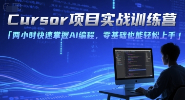 Cursor项目实战训练营，两小时快速掌握AI编程，零基础也能轻松上手-悟空聊项目