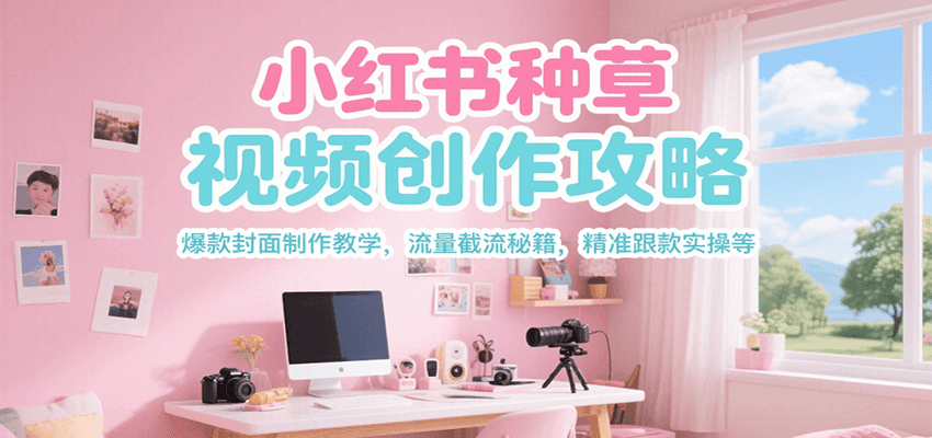 小红书种草视频创作攻略，爆款封面制作教学 ，流量截流秘籍 ，精准跟款实操等-悟空聊项目