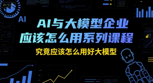 AI与大模型企业应该怎么用系列课程，究竟应该怎么用好大模型-悟空聊项目