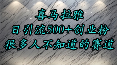喜马拉雅，小而精的流量赛道，日进500+精准创业粉-悟空聊项目