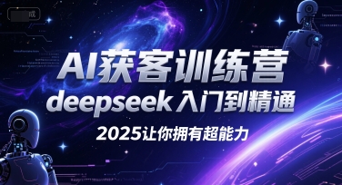 AI获客训练营，deepseek入门到精通，2025让你拥有超能力-悟空聊项目