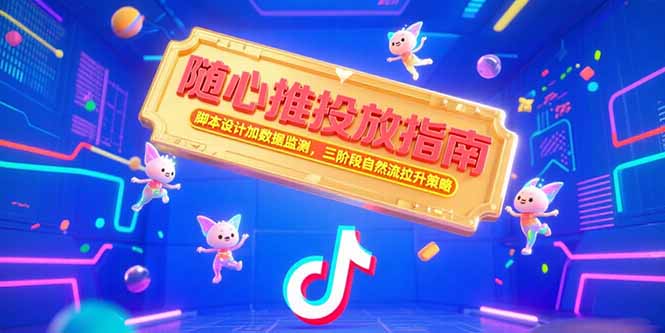 随心推投放指南，脚本设计加数据监测，三阶段自然流拉升策略-悟空聊项目