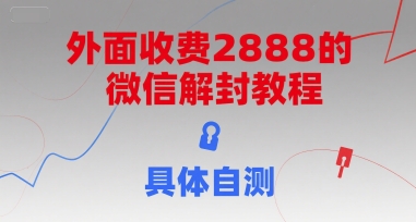 外面收费2888的微信解封教程，具体自测-悟空聊项目